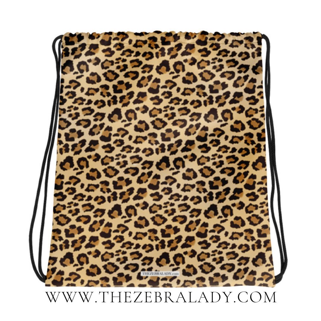 Leopard print drawstring bag 2025